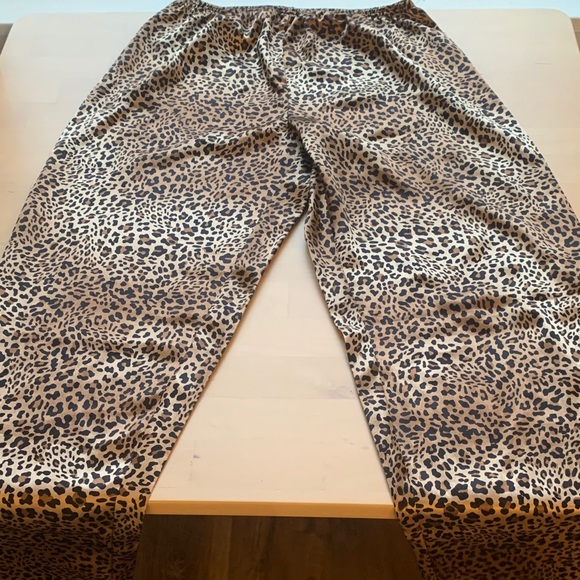 Pants - Animal print cheetah Leopard Print satin Pants